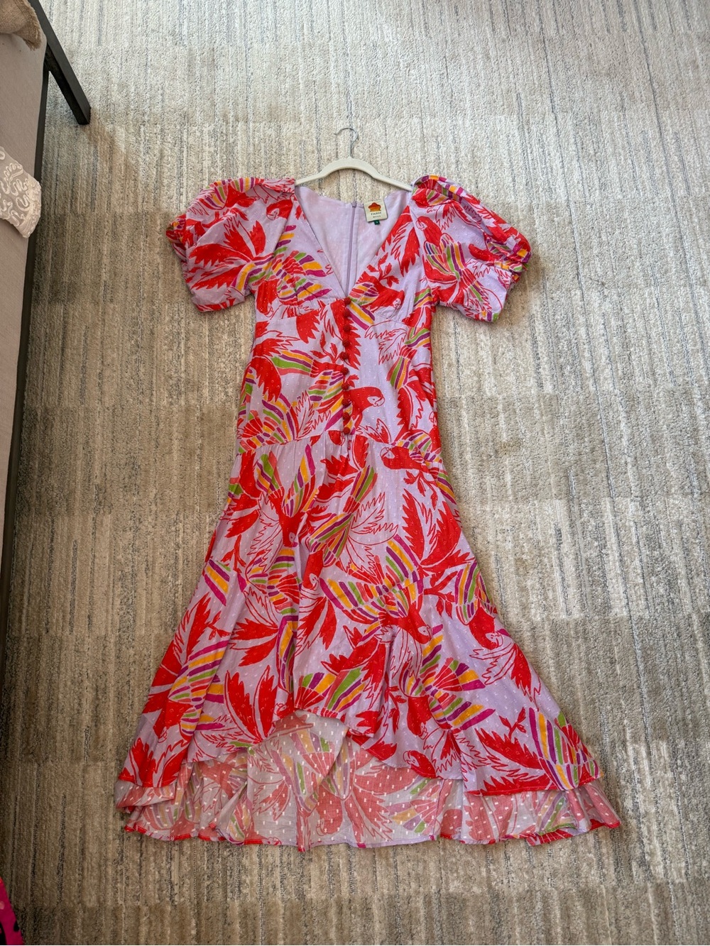 FARM Rio Pink and Coral Tropical Maxi Dress - Picture 4 of 4
